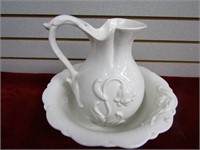 Royal Haeger pitcher and basin.
