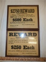 2pc Nostalgia Wells Fargo Wanted Posters