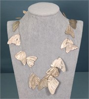 Sterling Silver Moth Wing Necklace