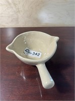 Bowl with 2 spouts and handle marked BB