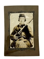 Unframed Civil War Soldier Photo w/ ID On Back