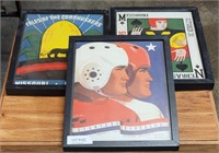 3 NEBRASKA FOOTBALL FRAMED PRINTS