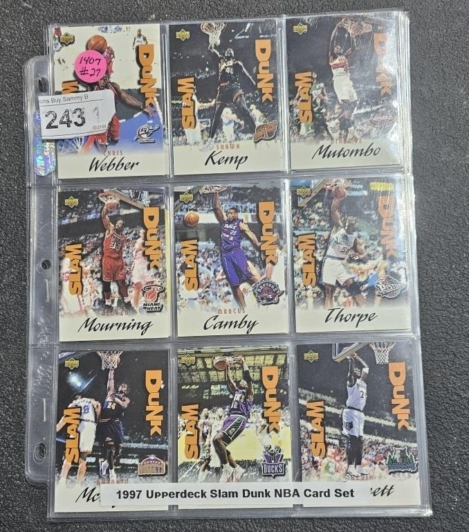 1997 Upper Deck Slam Dunk NBA Card Set