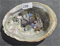 Abalone Shell w/ Rocks, Crystals