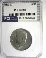 1972-D Kennedy MS68 LISTS $2000 IN 67+