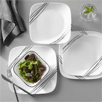 16 PCS CORELLE SQUARE SIMPLE SKETCH DINNERWARE