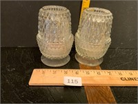 Clear Diamond Point Fairy Candle Lamps