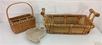 3 woven baskets