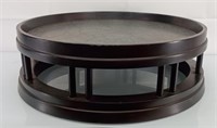 Wood and coconut shell table/stand 20"x 7"