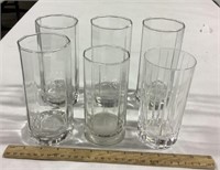 6 drinking glasses