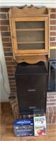 2 DRAWER METAL FILE CABINET, PINE WALL CABINET