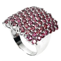 Natural Unheated  Rhodolite Garnet Ring