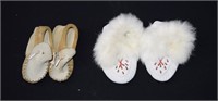 2 Pairs of Infant Indigenous Moccasins