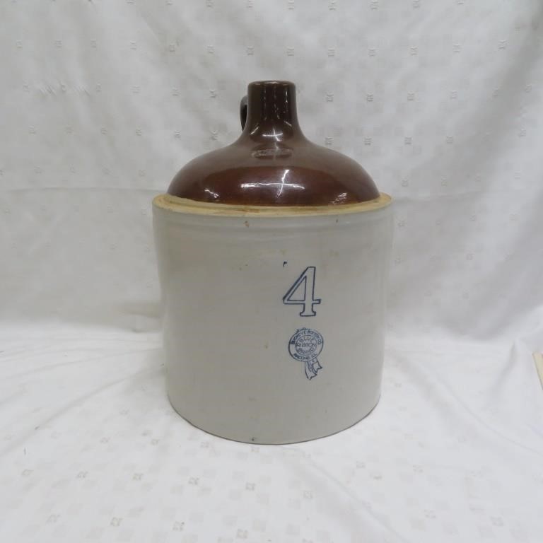 Crock Jug - Buckeye Pottery - Macomb IL - 4 Gallon