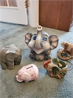 Lot of Vintage to Modern Elephant Collectibles