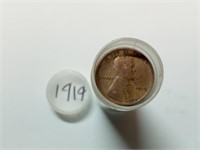 OF) Roll of 1919 wheat pennies