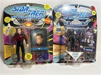 Star Trek figures mint on card Alien Q playmates