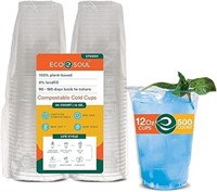 eco soul 12 oz compostable cold cups set of 500