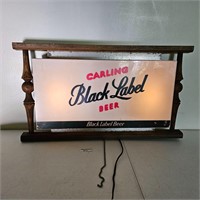 Lighted Black Label Beer Man Cave Sign WORKS