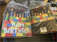12 happy birthday lego gift bags,