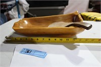 Wood Bowl and Wooden Spoon