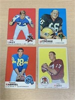 1969 Topps NFL Cards (lot of 4); Gabriel, Hart,