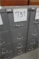 1 Four Drawer Metal File Cabinet