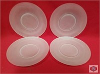 Salad plates satin frosted