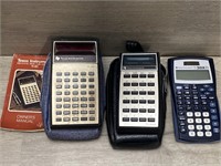 (3) Vintage Texas Instruments Calculators