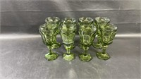 Fostoria Virginia Green Water Goblets Set of 8