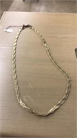 MARKED 14K YG WOVEN GOLD NECKLACE