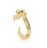 Diamond set 18ct yellow gold Initial pendant