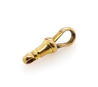 Antique yellow gold dog clip clasp