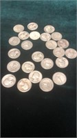 Lot of 24 Silver Quarters 1942