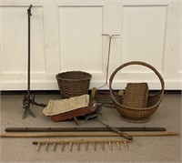 Group of Tools & Primitive Baskets