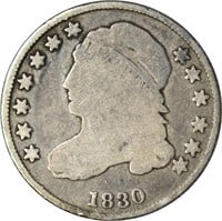1830 CAPPED BUST DIME - GOOD