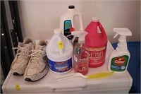 Cleaning chemicals, shoe size 12