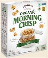 New- Crisp organic whole grain cereal clusters,