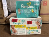 1 LOT (3) ASSORTED DIAPERS/BABY WIPES ** NEW **