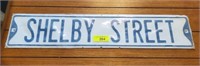 SHELBY STREET VINTAGE METAL SIGN 24”