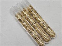 3 Vials 5 Mil Gold Flakes Not Tested