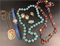 Vintage cloisonné jewelry and more