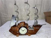 United Metal MFG./Wood and Metal Ship Clock BCA