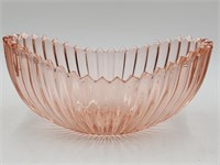 Vtg Sowerby Ellison Glass Works Pressed Pink Vase