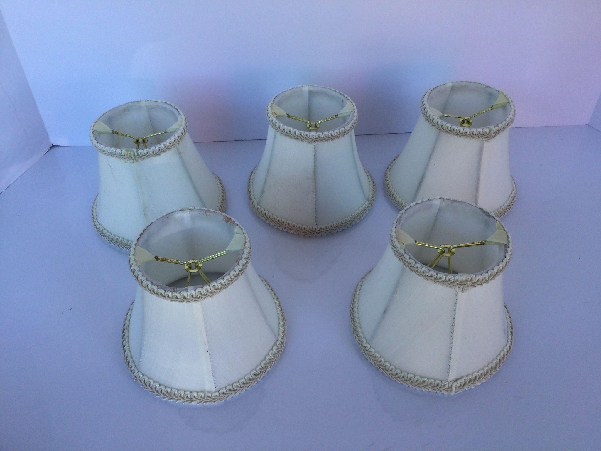 Lot of 5 Chandelier Shades Some Stains