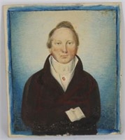 MINIATURE PORTRAIT OF GENTLEMAN WITH A BOOK,
