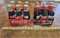 (2) 1999 Coca-Cola 6 Packs w Glass Bottles-