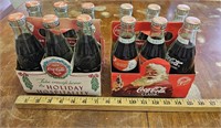 (2) Coca-Cola Six Packs w Glass Bottles-