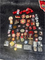 62  RUSSIAN COMMUNIST PARTY PINS LENIA MOSTLY
