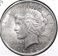 1922 PEACE DOLLAR AU